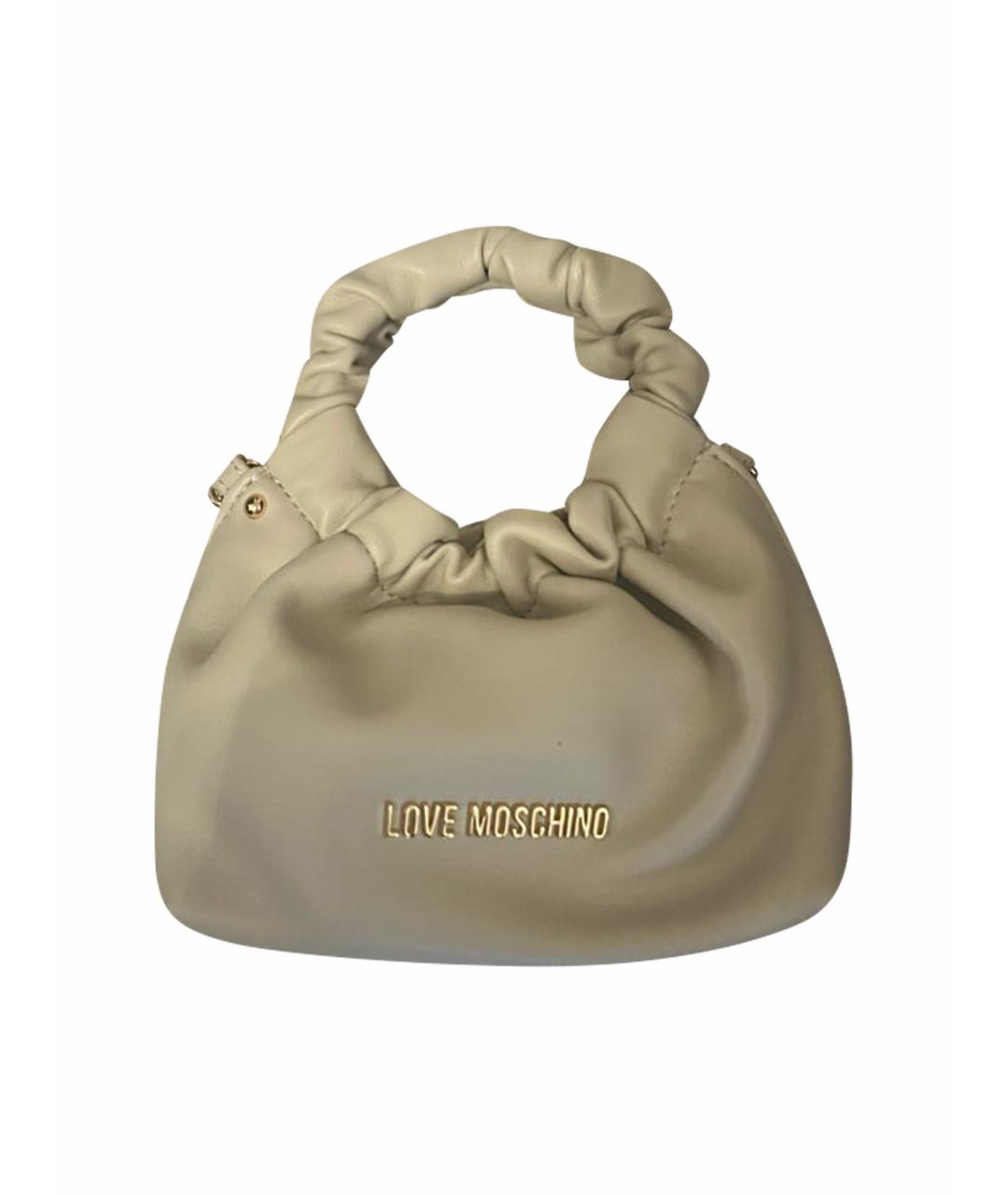 LOVE MOSCHINO Бежевая сумка через плечо из искусственной кожи, фото 1
