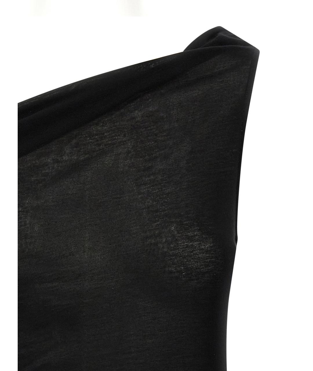 RICK OWENS Черная вискозная майка, фото 3