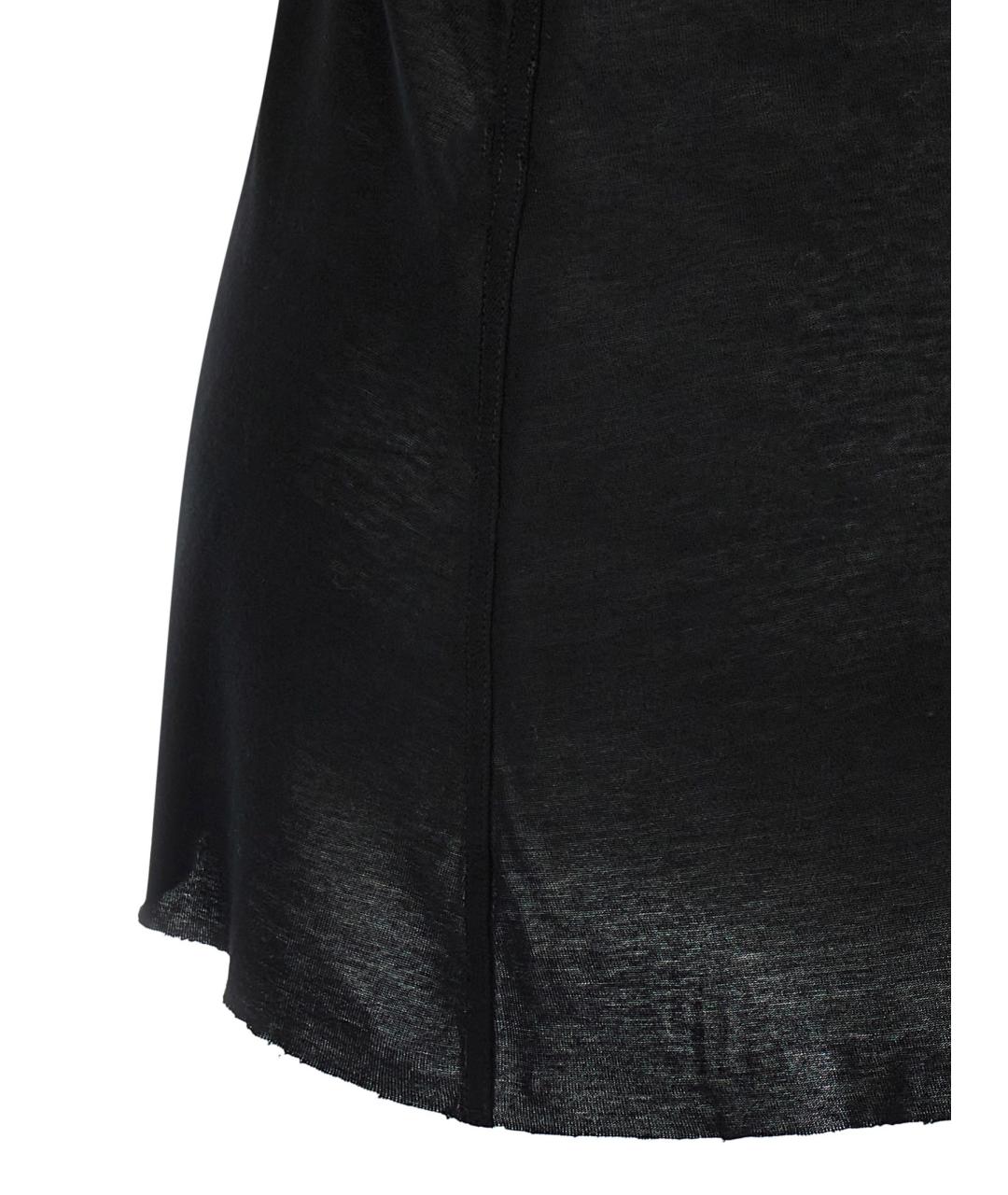 RICK OWENS Черная вискозная майка, фото 4