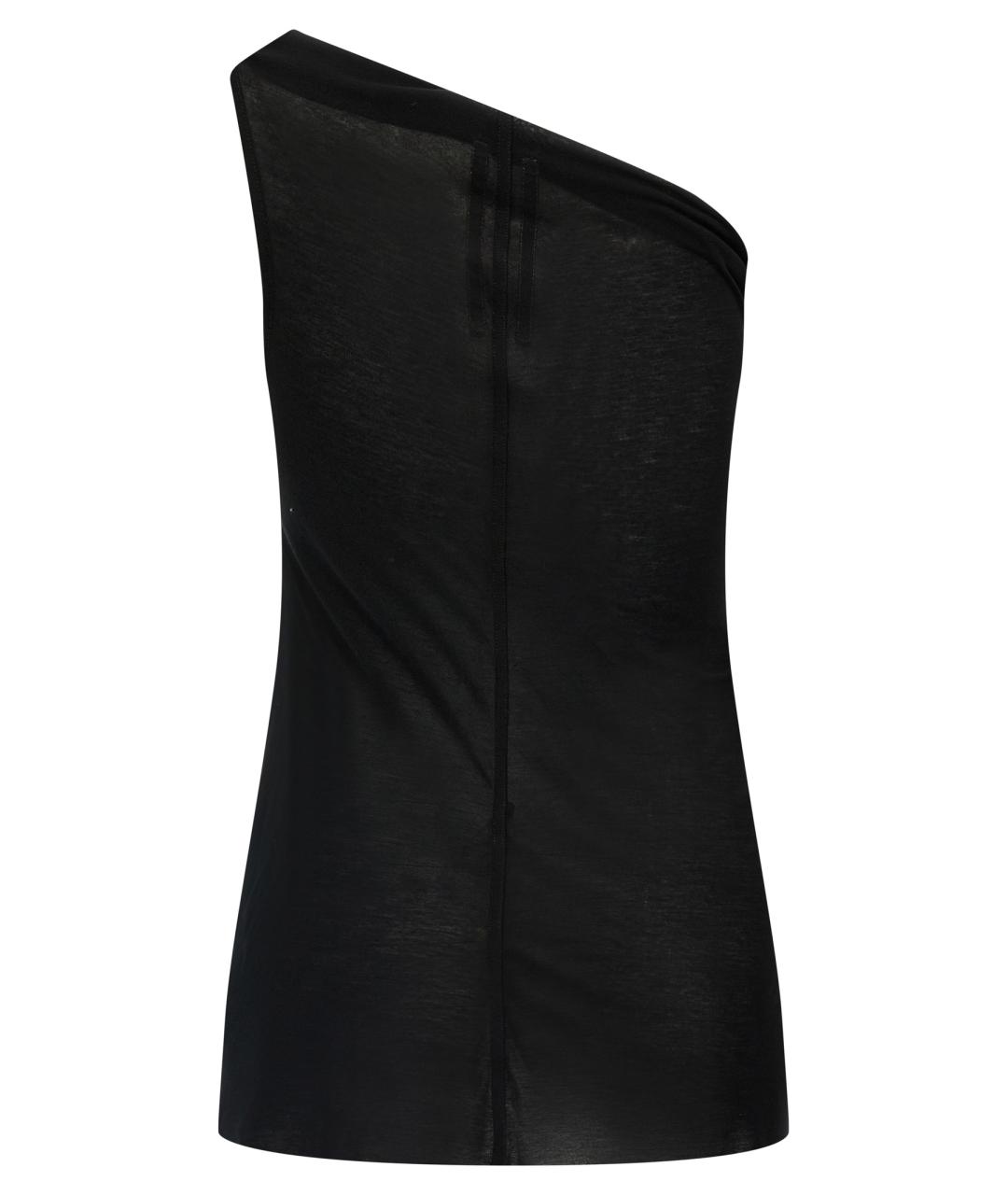 RICK OWENS Черная вискозная майка, фото 2