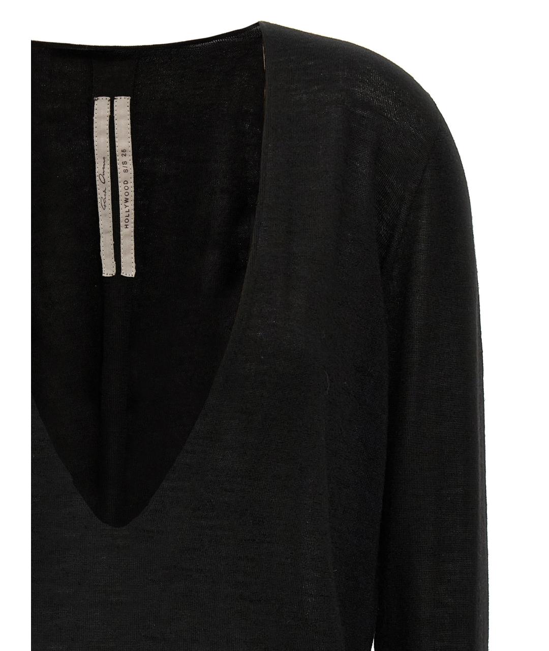 RICK OWENS Черный шерстяной джемпер / свитер, фото 3