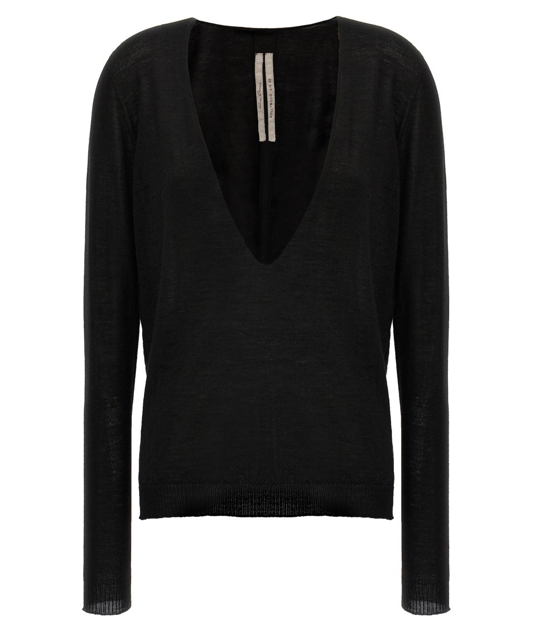 RICK OWENS Черный шерстяной джемпер / свитер, фото 1