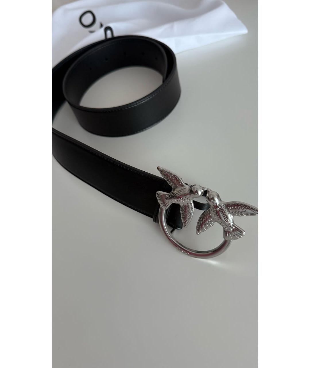 PINKO Черный кожаный ремень, фото 5