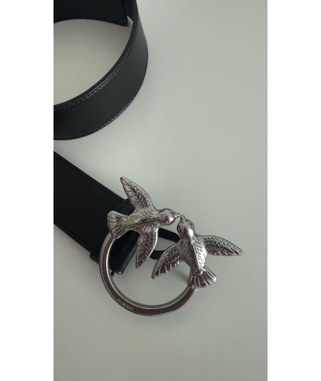 PINKO Черный кожаный ремень, фото 3