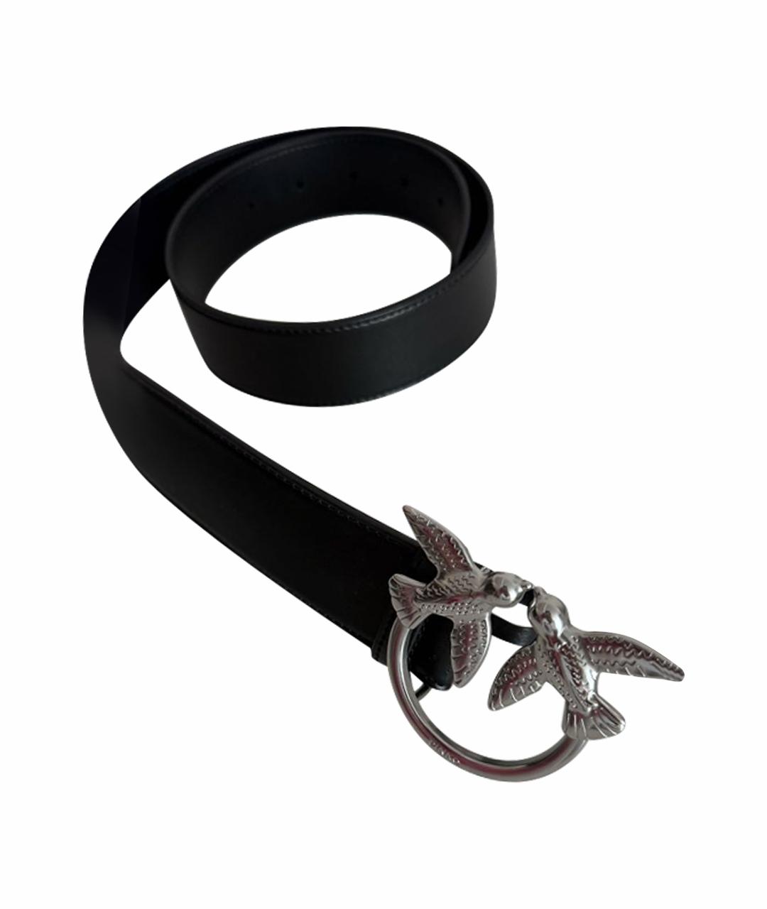 PINKO Черный кожаный ремень, фото 1