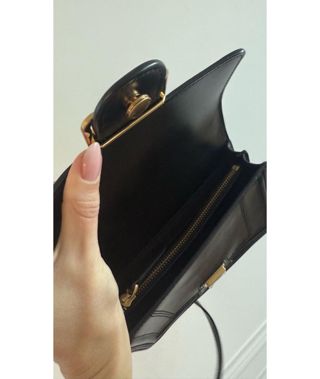 PINKO Черная кожаная сумка через плечо, фото 4