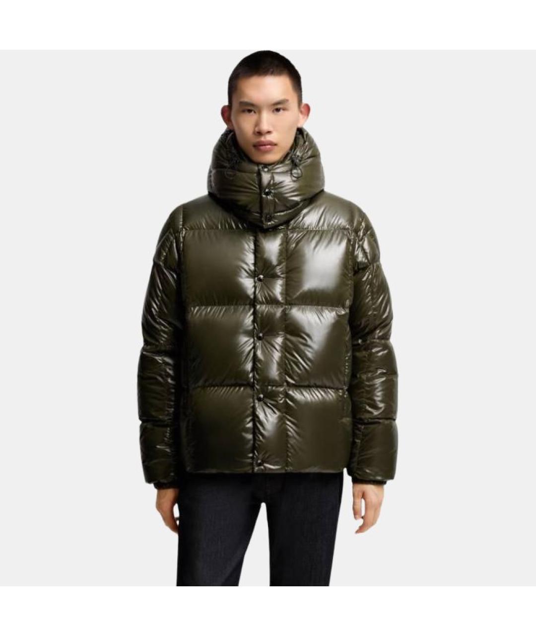 MONCLER Зеленый пуховик, фото 3