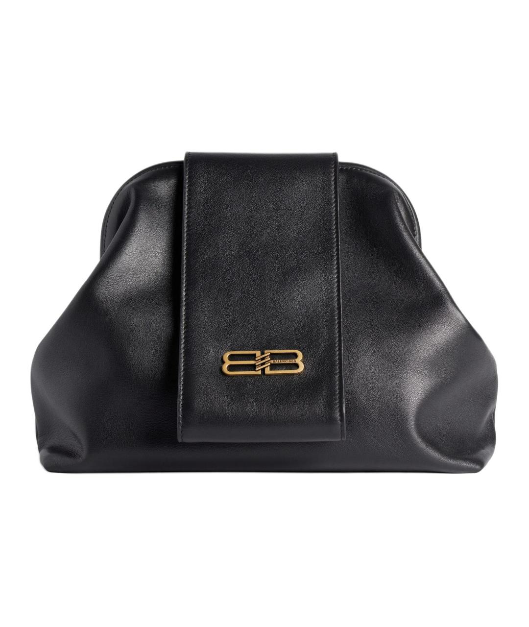 BALENCIAGA Черная кожаная сумка через плечо, фото 1