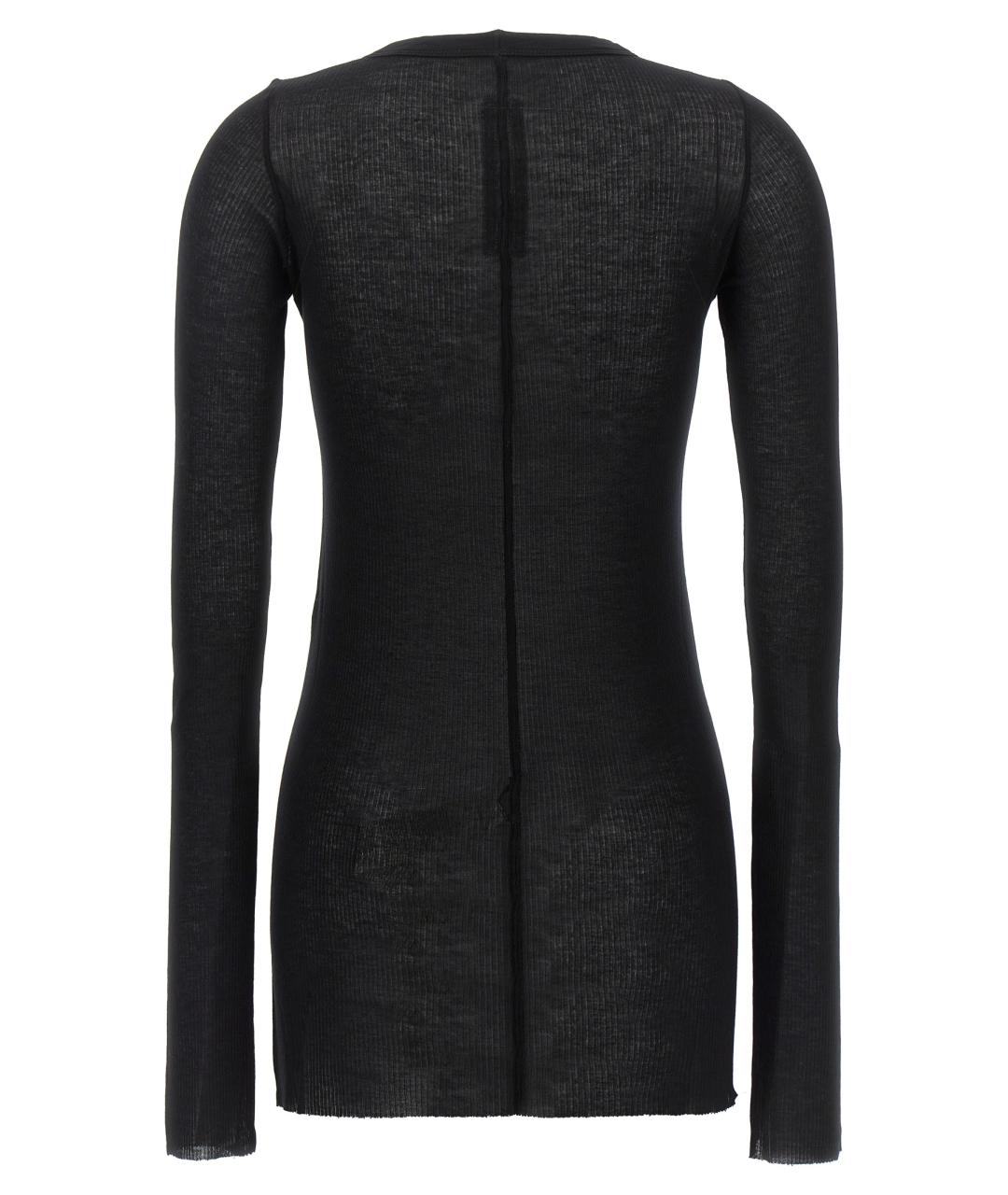 RICK OWENS Черная вискозная водолазка, фото 2