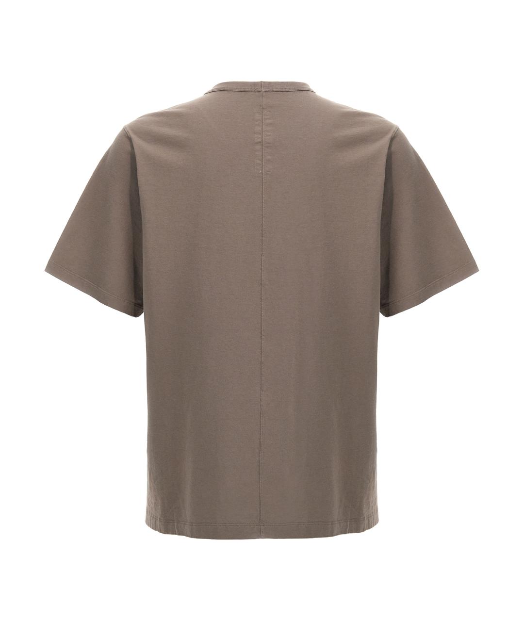 RICK OWENS Серая хлопковая футболка, фото 2