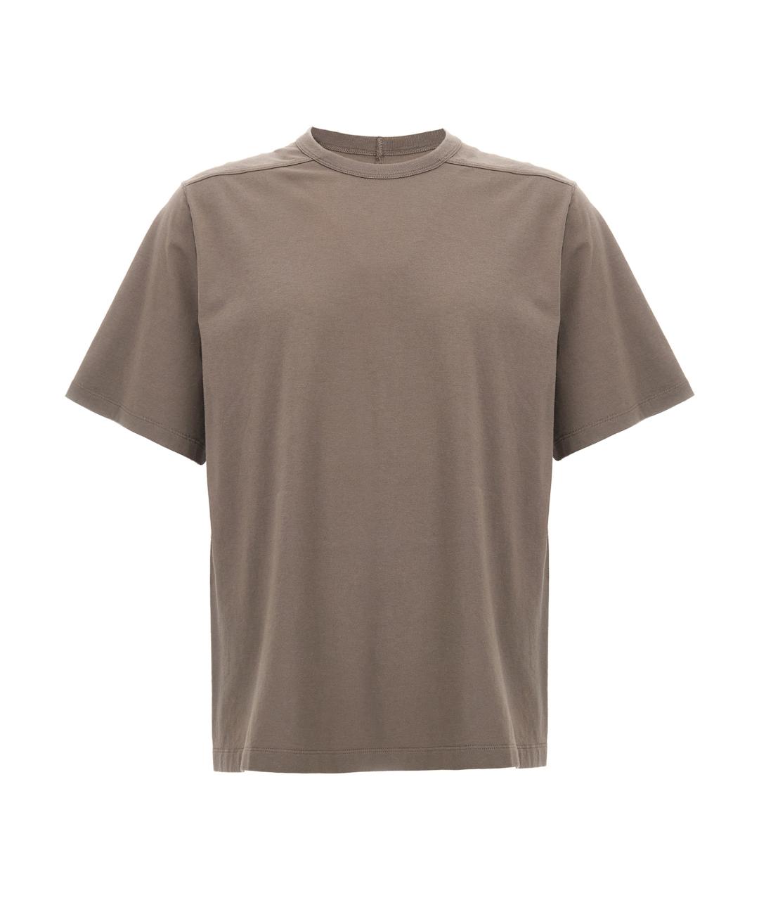 RICK OWENS Серая хлопковая футболка, фото 1