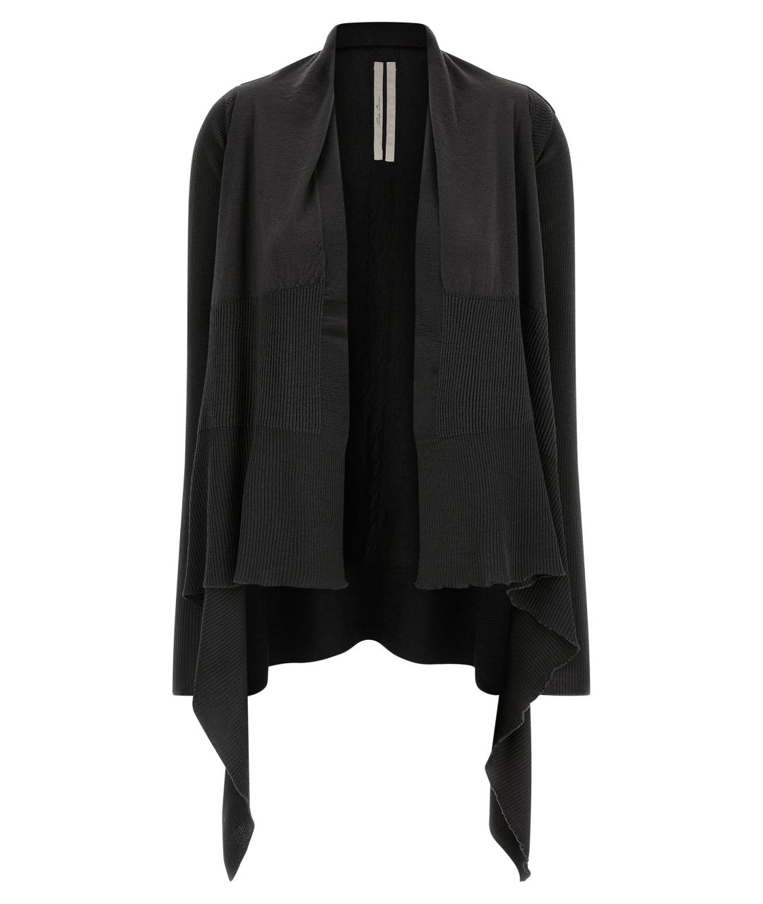 RICK OWENS Черный шерстяной кардиган, фото 1