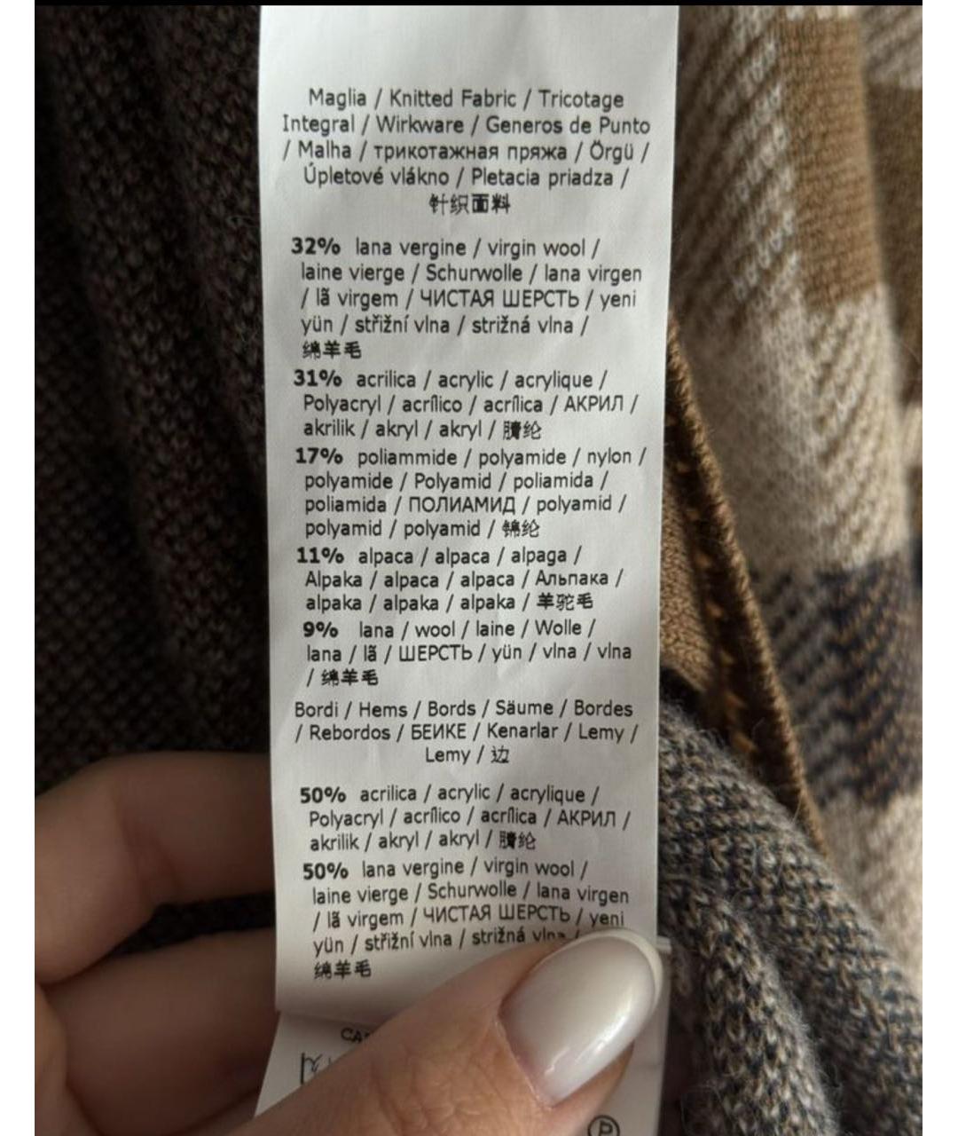 MAX MARA Мульти шерстяной кардиган, фото 4