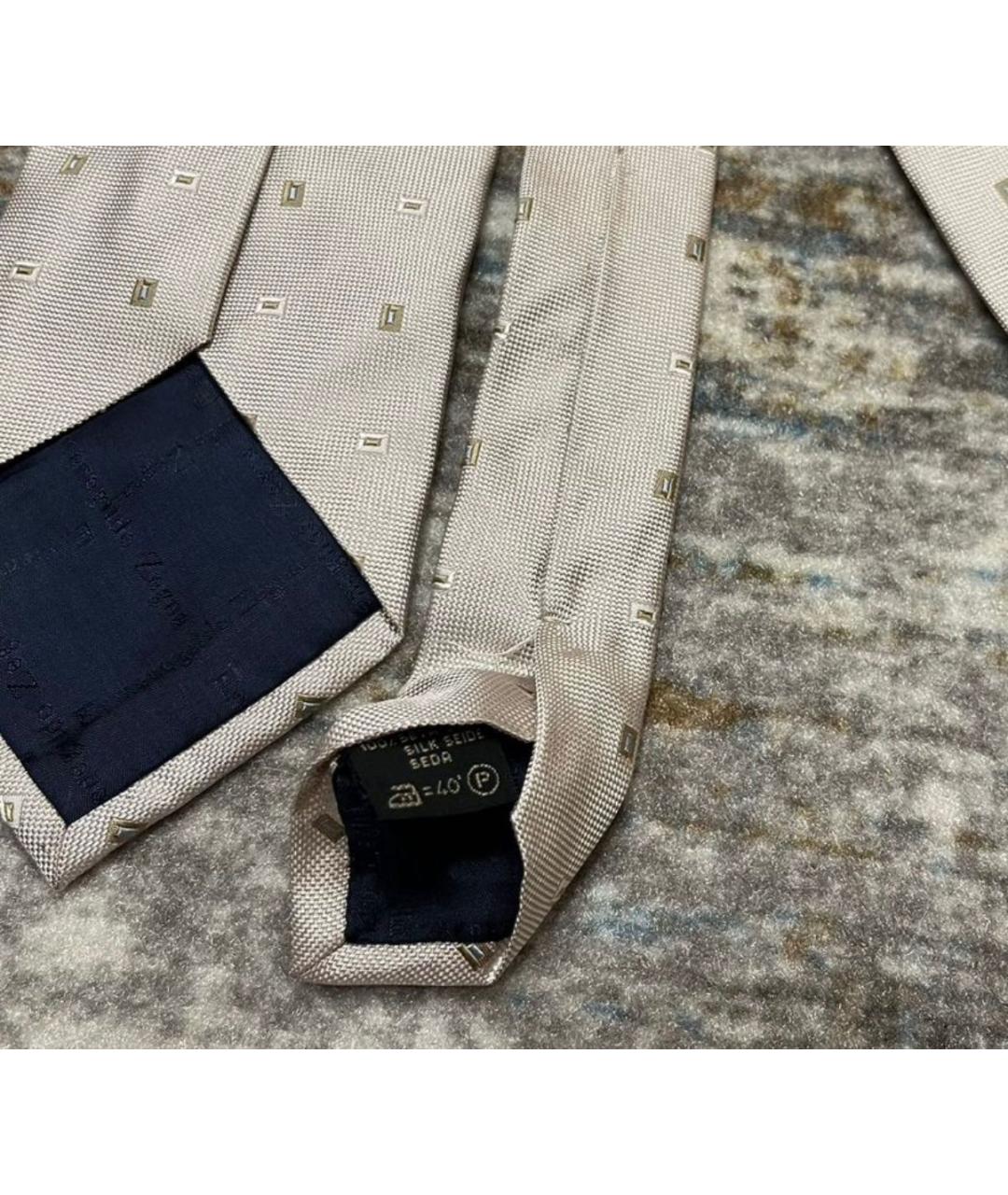 ERMENEGILDO ZEGNA XXX Розовый шелковый галстук, фото 4