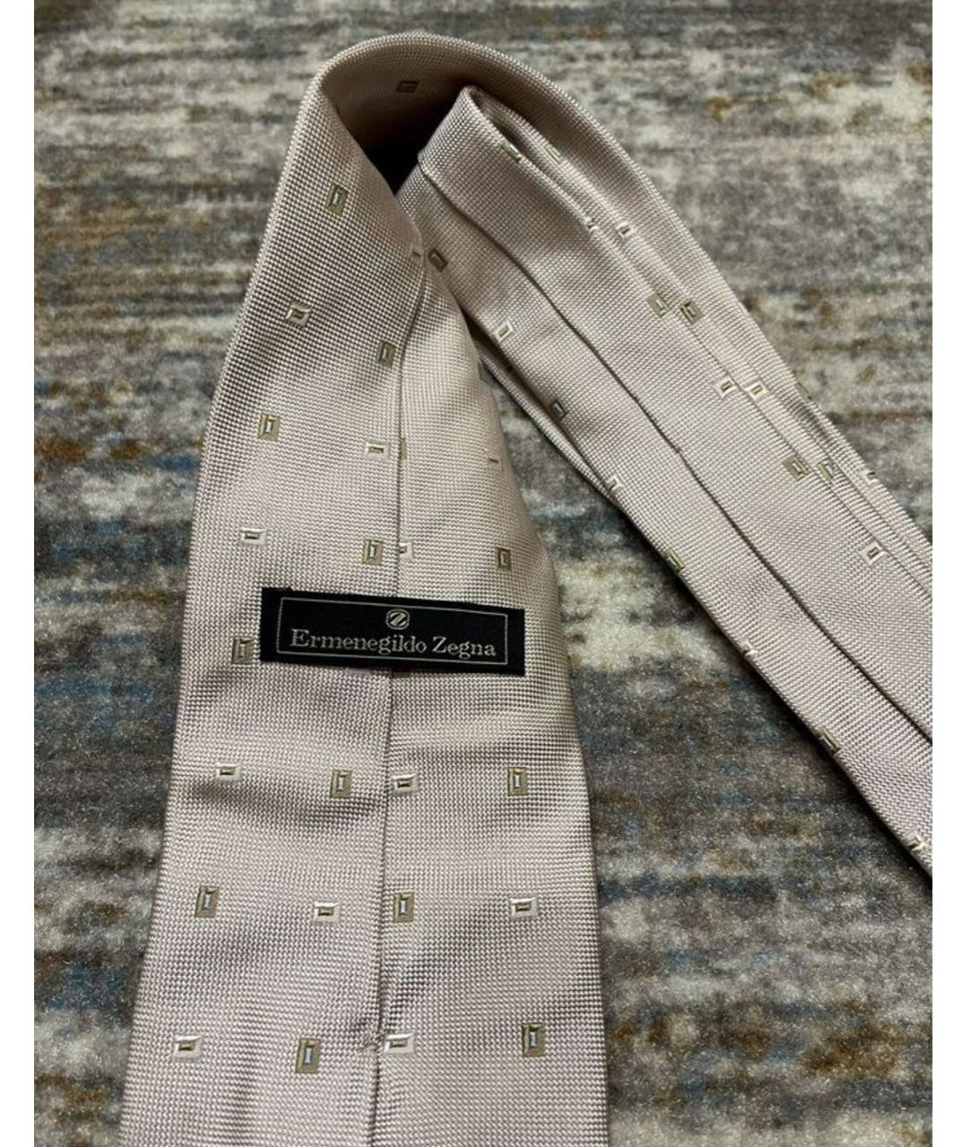 ERMENEGILDO ZEGNA XXX Розовый шелковый галстук, фото 3