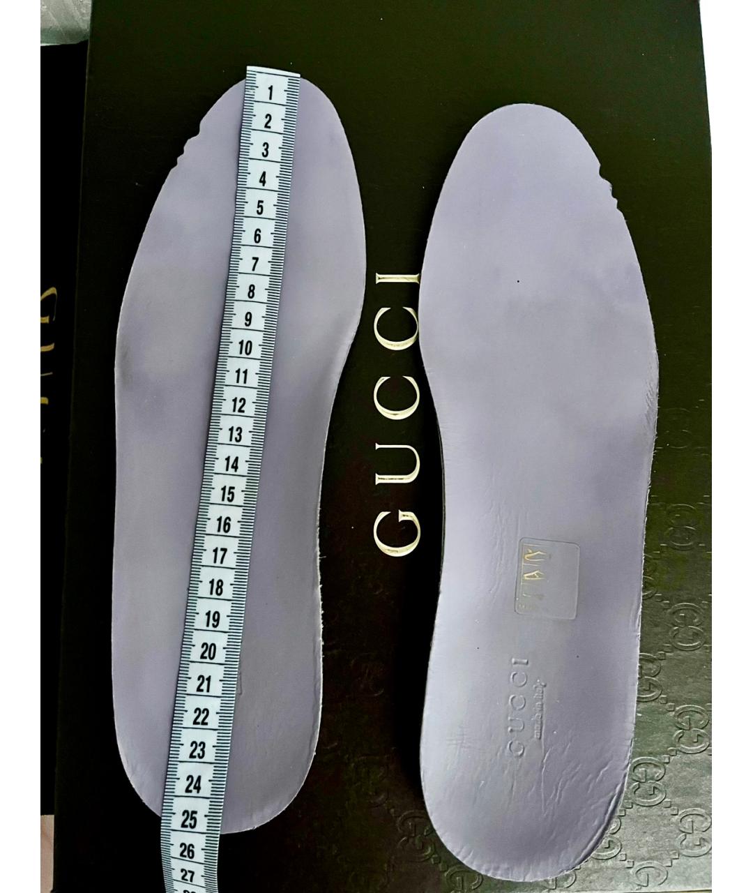 GUCCI Мульти кожаные кеды, фото 9