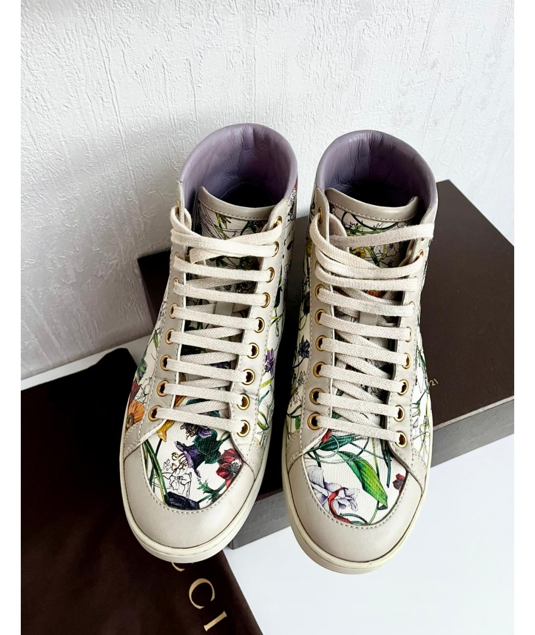 GUCCI Мульти кожаные кеды, фото 2