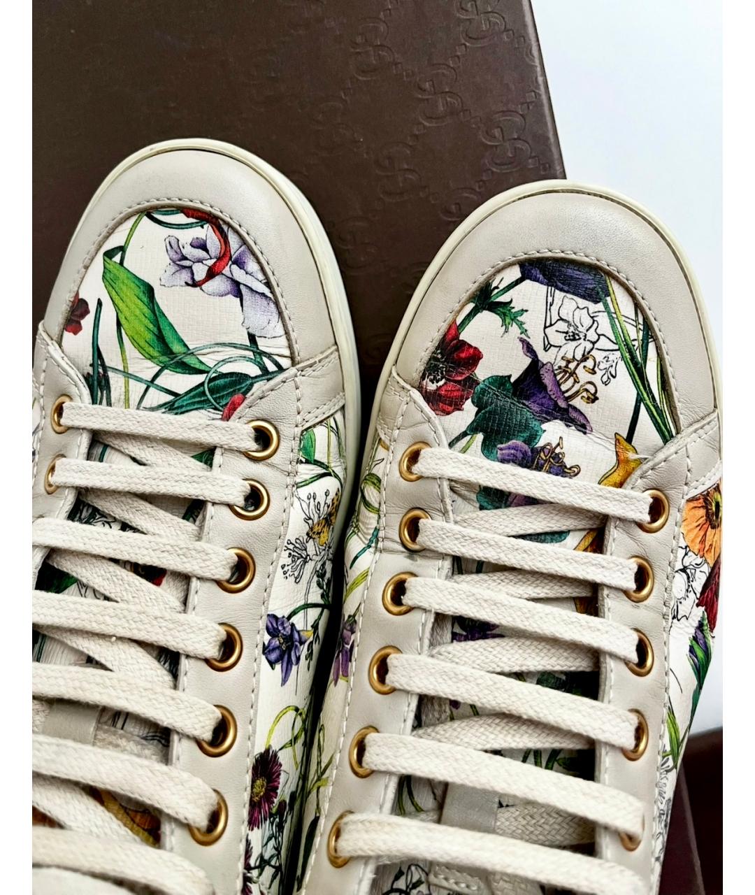 GUCCI Мульти кожаные кеды, фото 3