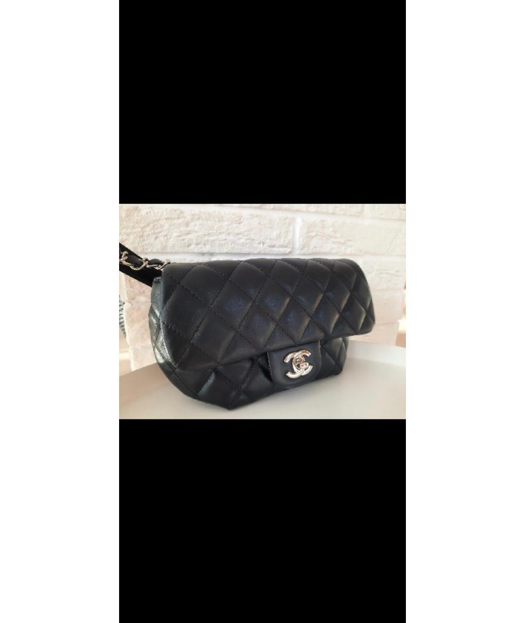 CHANEL Черная кожаная поясная сумка, фото 2