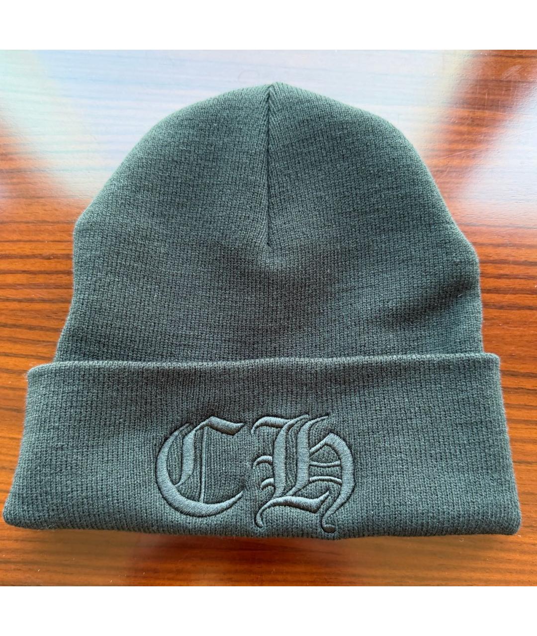 CHROME HEARTS Черная шерстяная шапка, фото 4