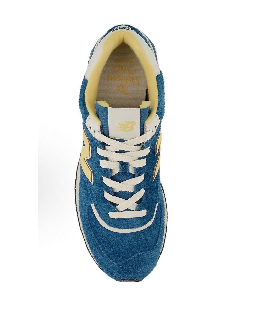 NEW BALANCE Бирюзовые замшевые низкие кроссовки / кеды, фото 3