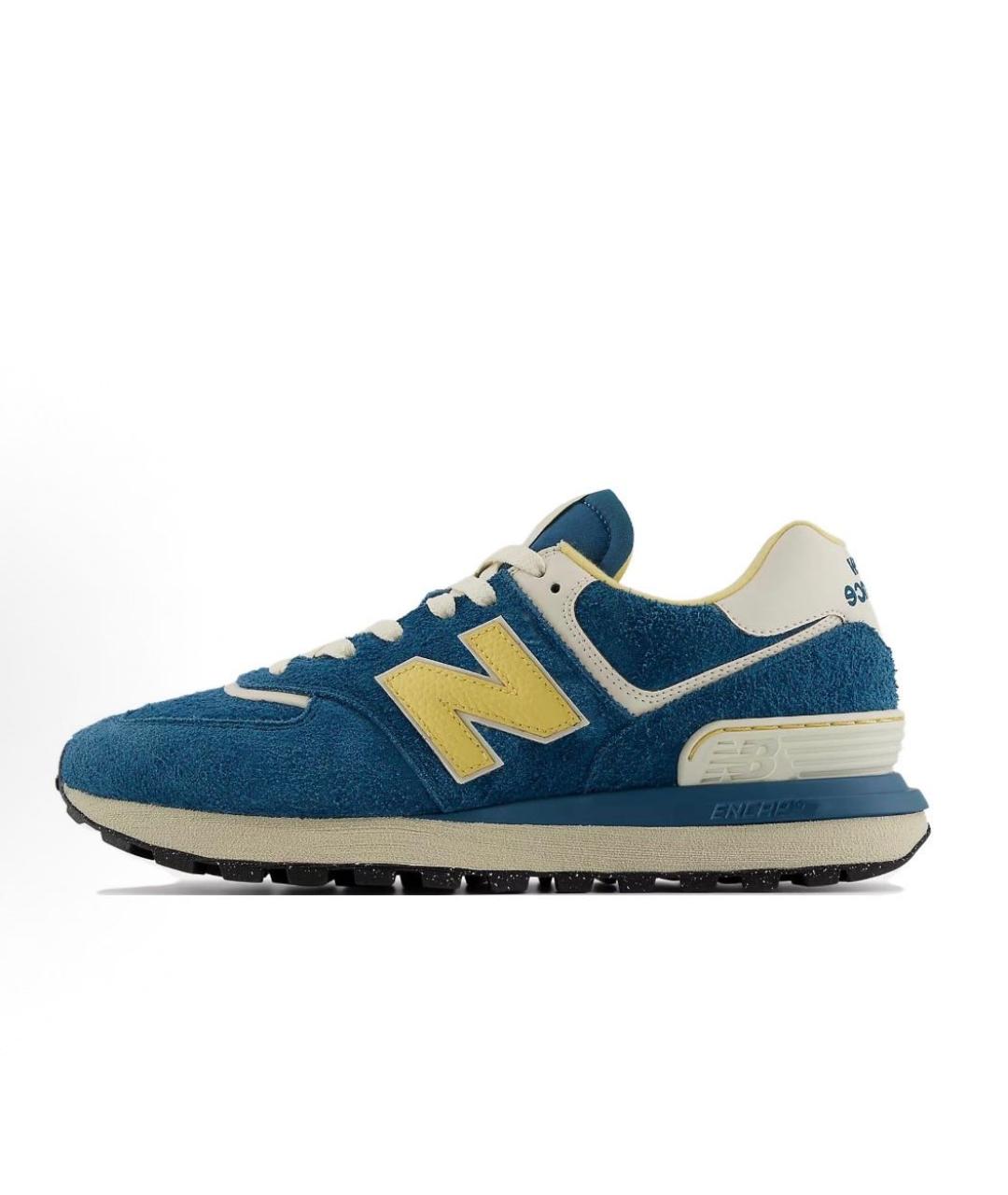 NEW BALANCE Бирюзовые замшевые низкие кроссовки / кеды, фото 2