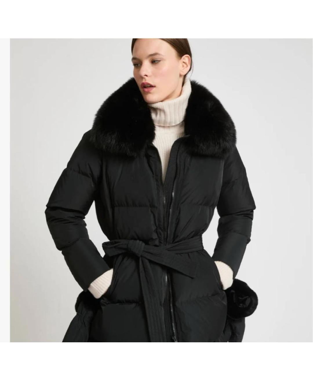 YVES SALOMON Черный пуховик, фото 3