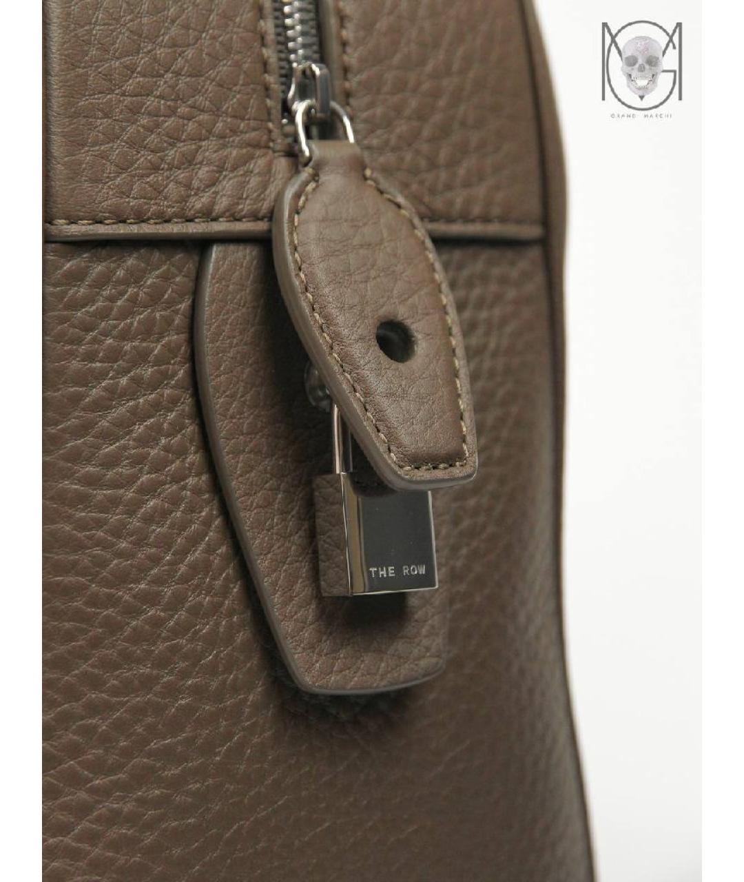 THE ROW Коричневая кожаная сумка с короткими ручками, фото 6