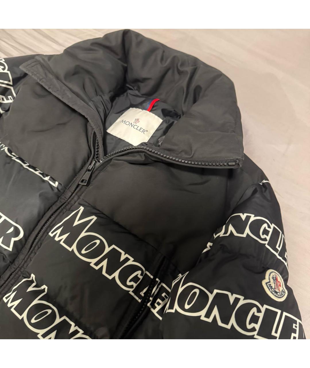 MONCLER Черный пуховик, фото 3