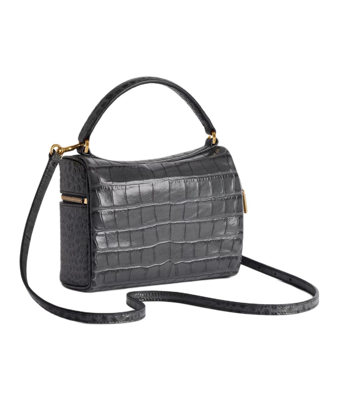 BALENCIAGA Черная кожаная сумка через плечо, фото 2