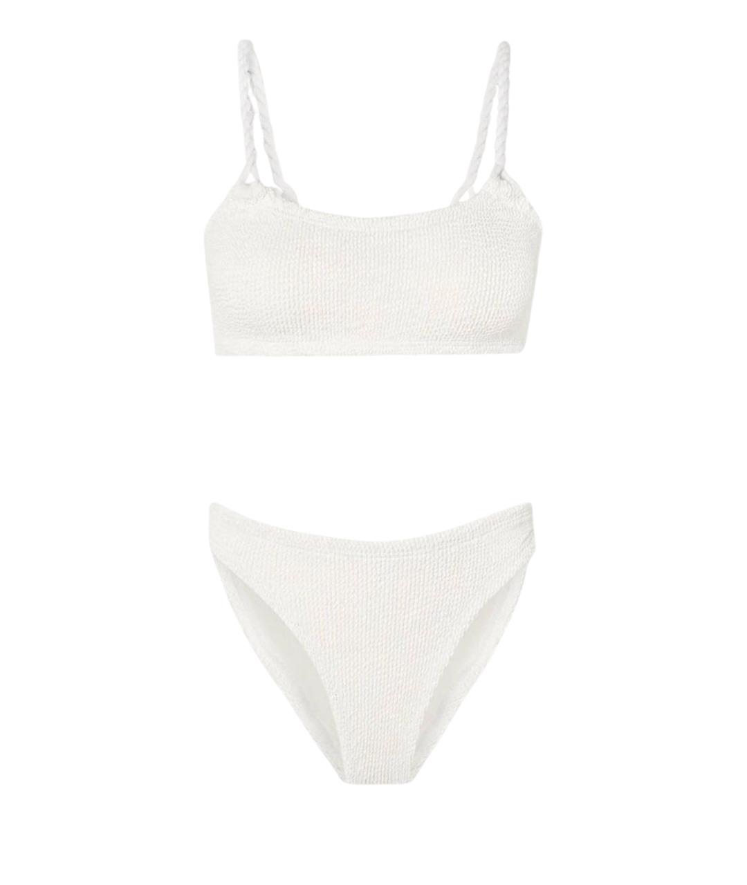 HUNZA G Белый полиэстеровый купальник, фото 1