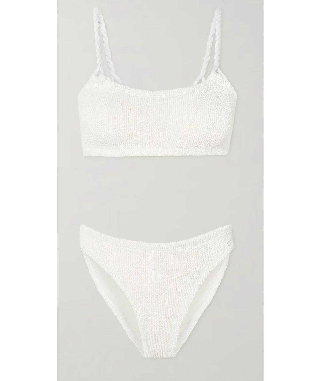 HUNZA G Белый полиэстеровый купальник, фото 8