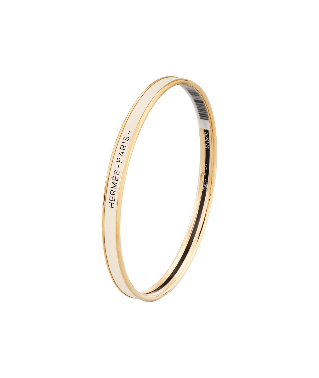 HERMES Белый металлический браслет, фото 4