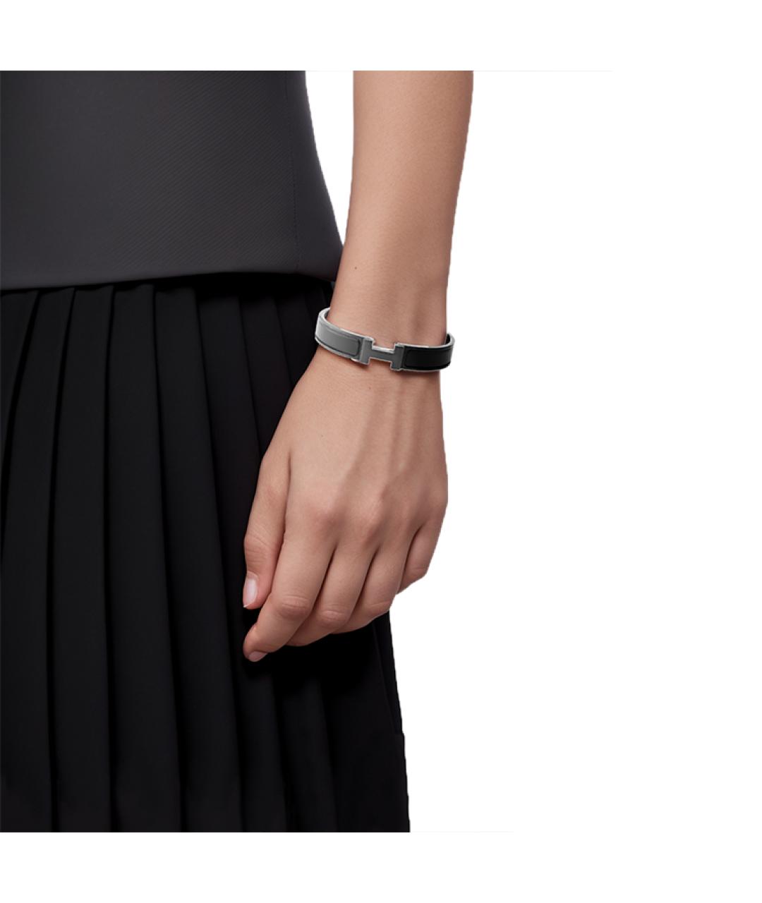 HERMES Черный браслет, фото 5