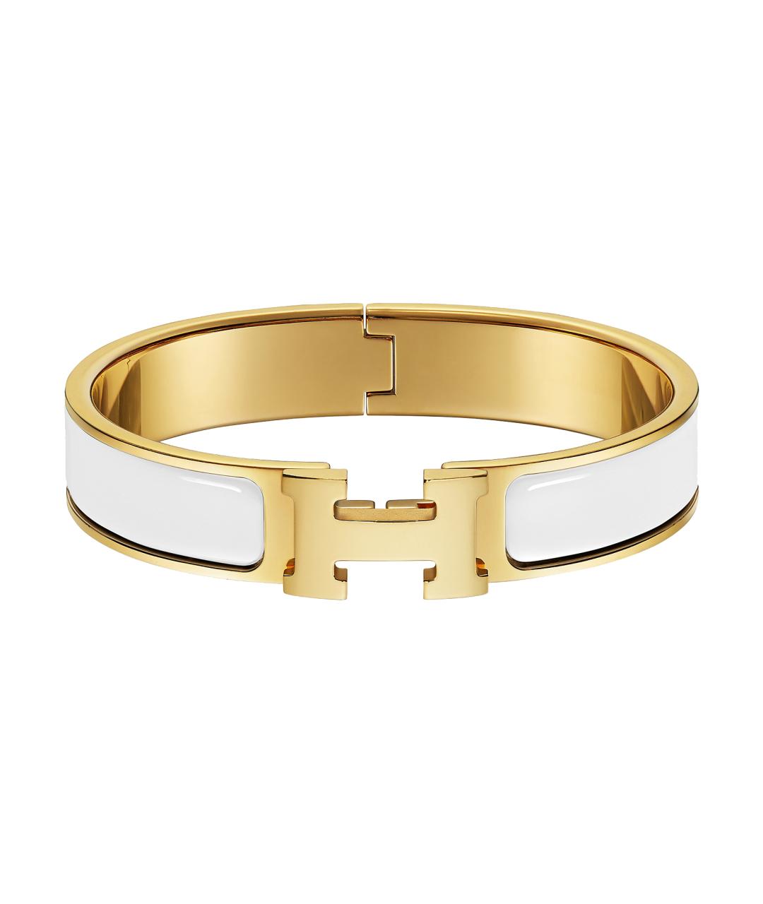 HERMES Белый металлический браслет, фото 1