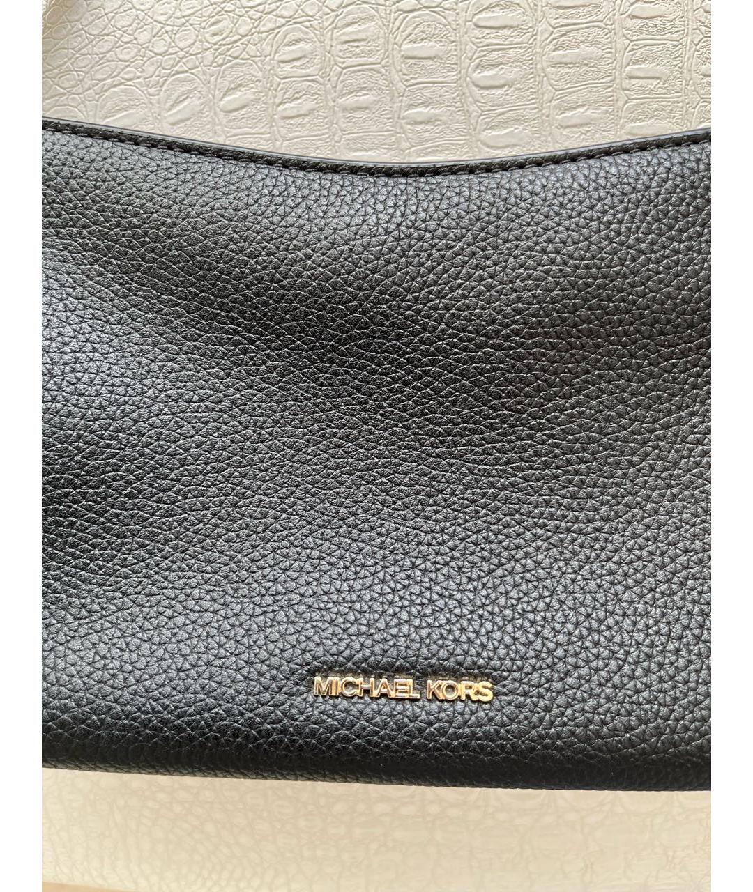 MICHAEL KORS Черная кожаная сумка через плечо, фото 8