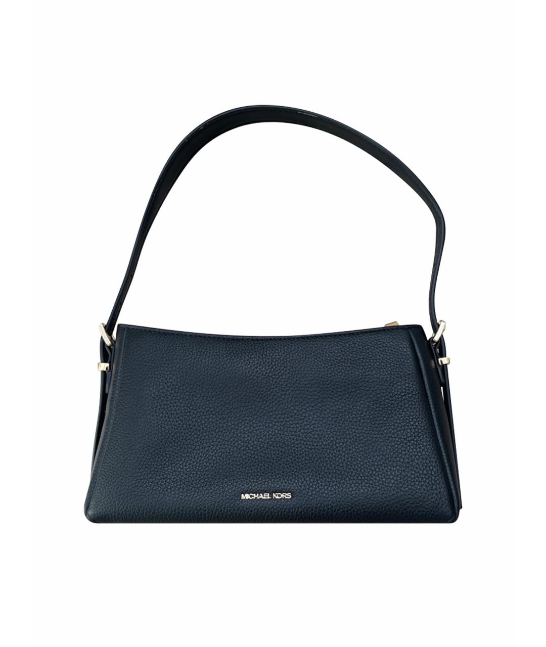 MICHAEL KORS Черная кожаная сумка через плечо, фото 1