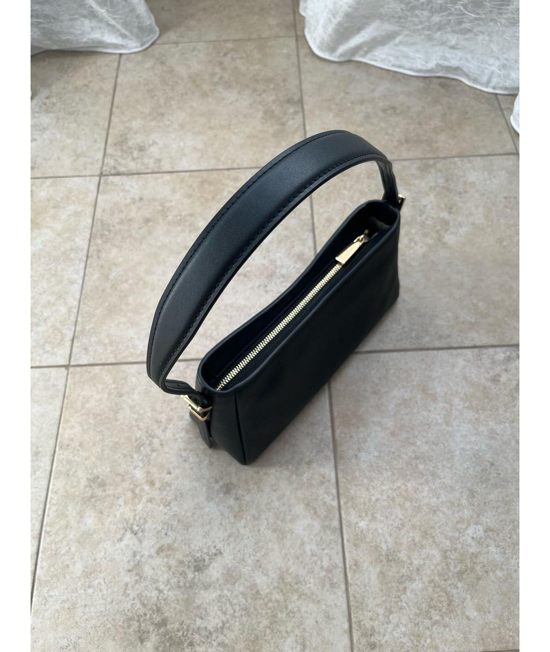 MICHAEL KORS Черная кожаная сумка через плечо, фото 2