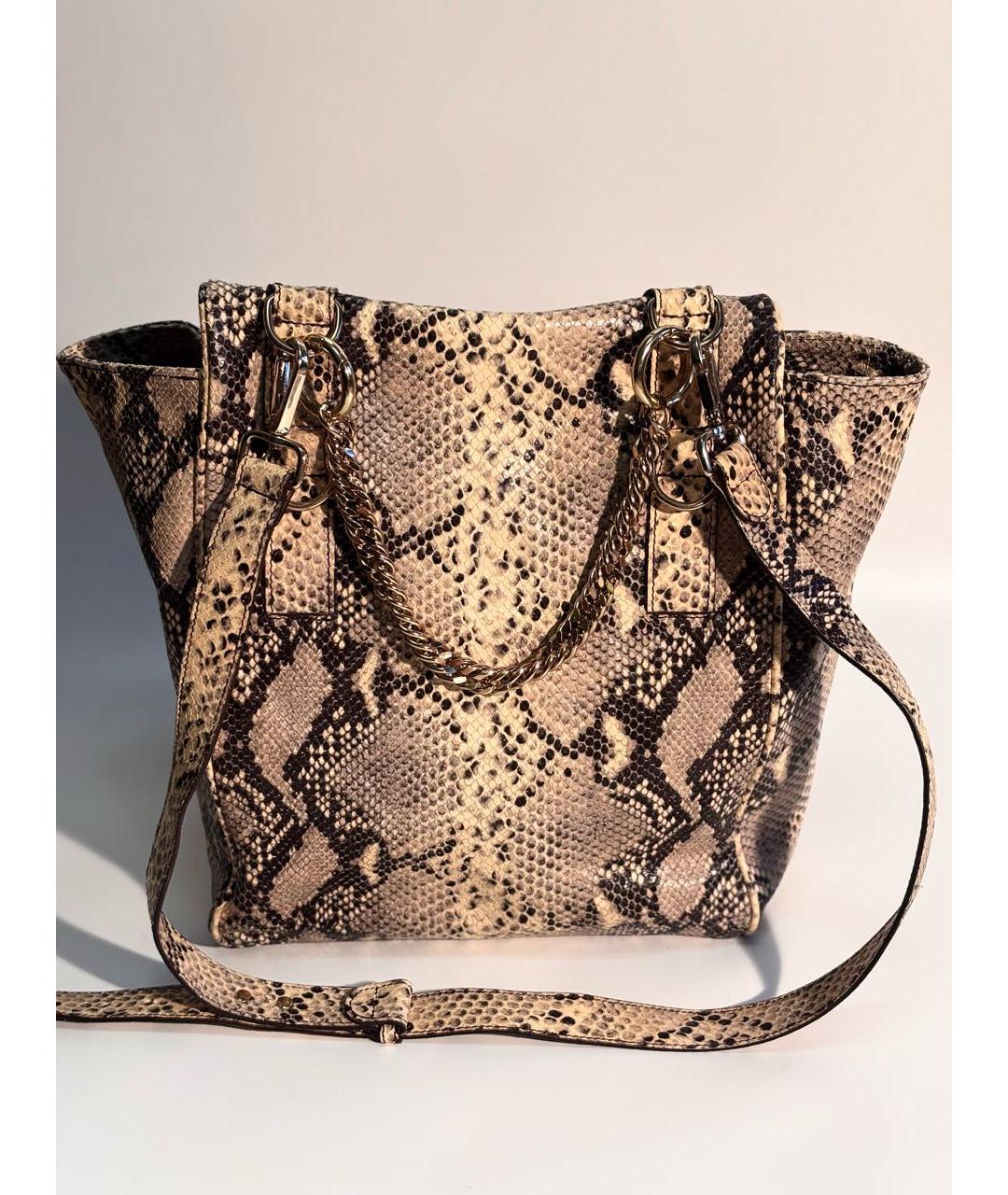 VERSACE Желтая сумка тоут из экзотической кожи, фото 3