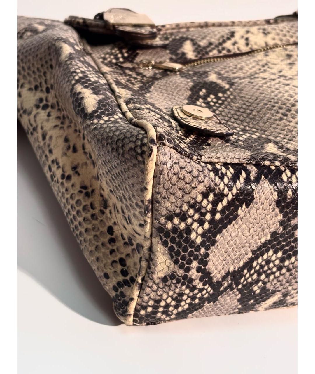 VERSACE Желтая сумка тоут из экзотической кожи, фото 6