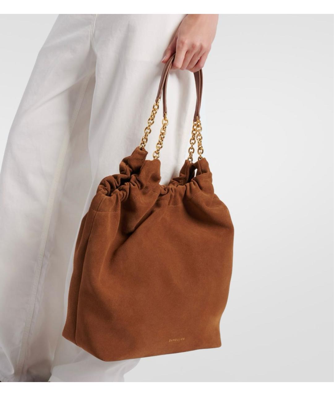 DEMELLIER Коричневая замшевая сумка через плечо, фото 5