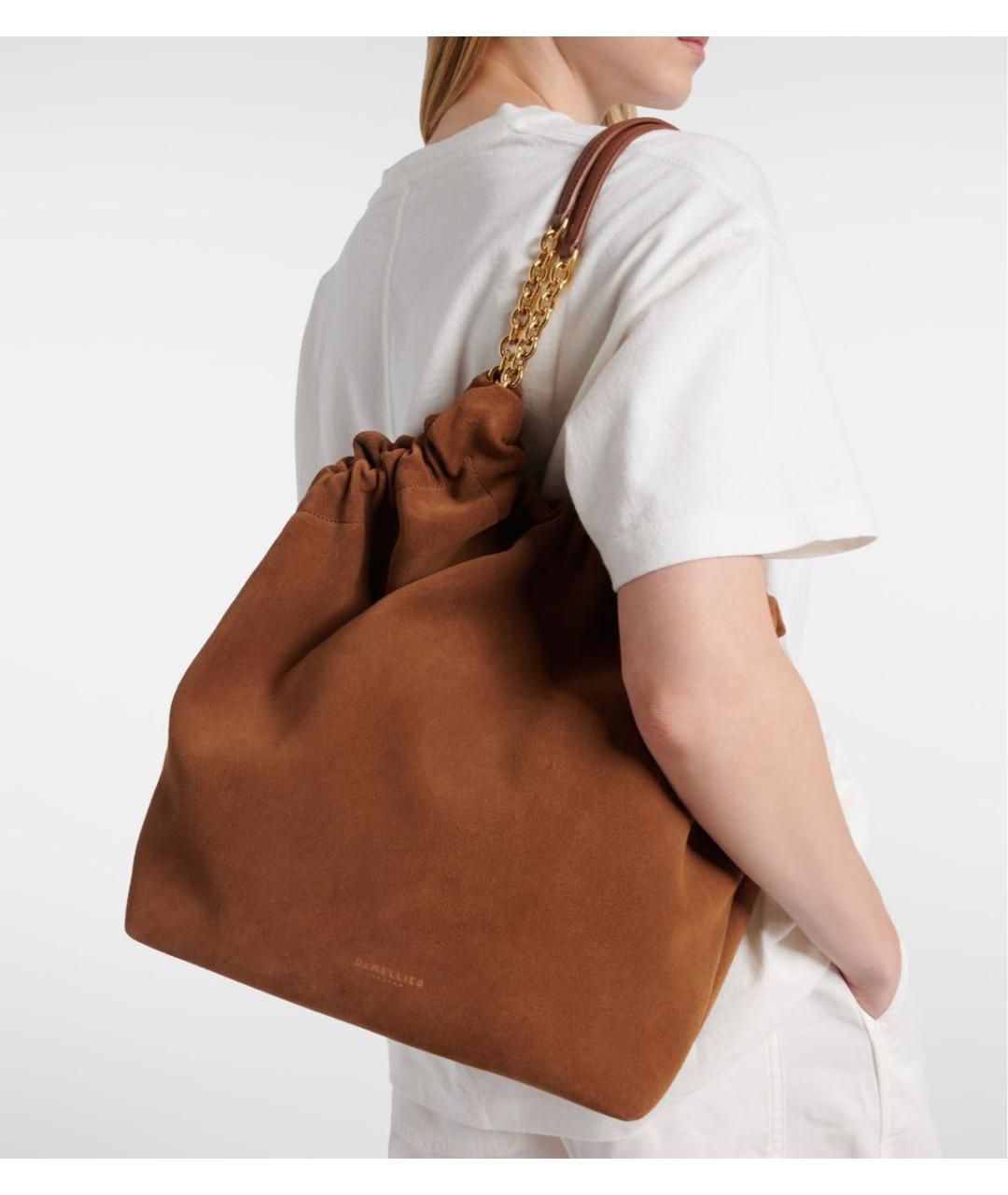 DEMELLIER Коричневая замшевая сумка через плечо, фото 3