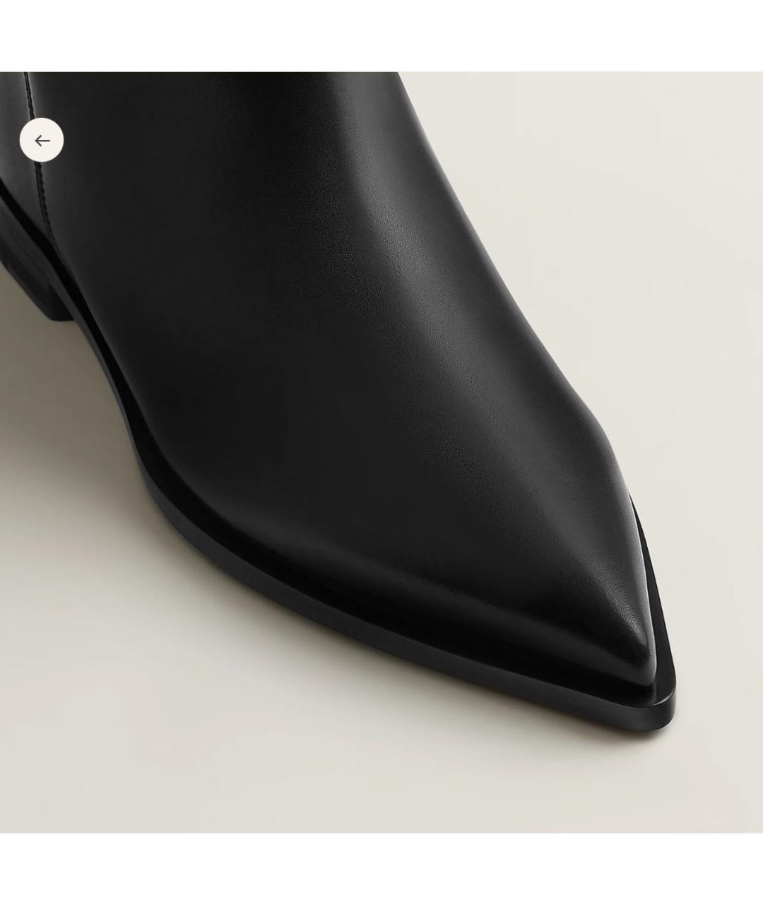 HERMES Черные кожаные сапоги, фото 3