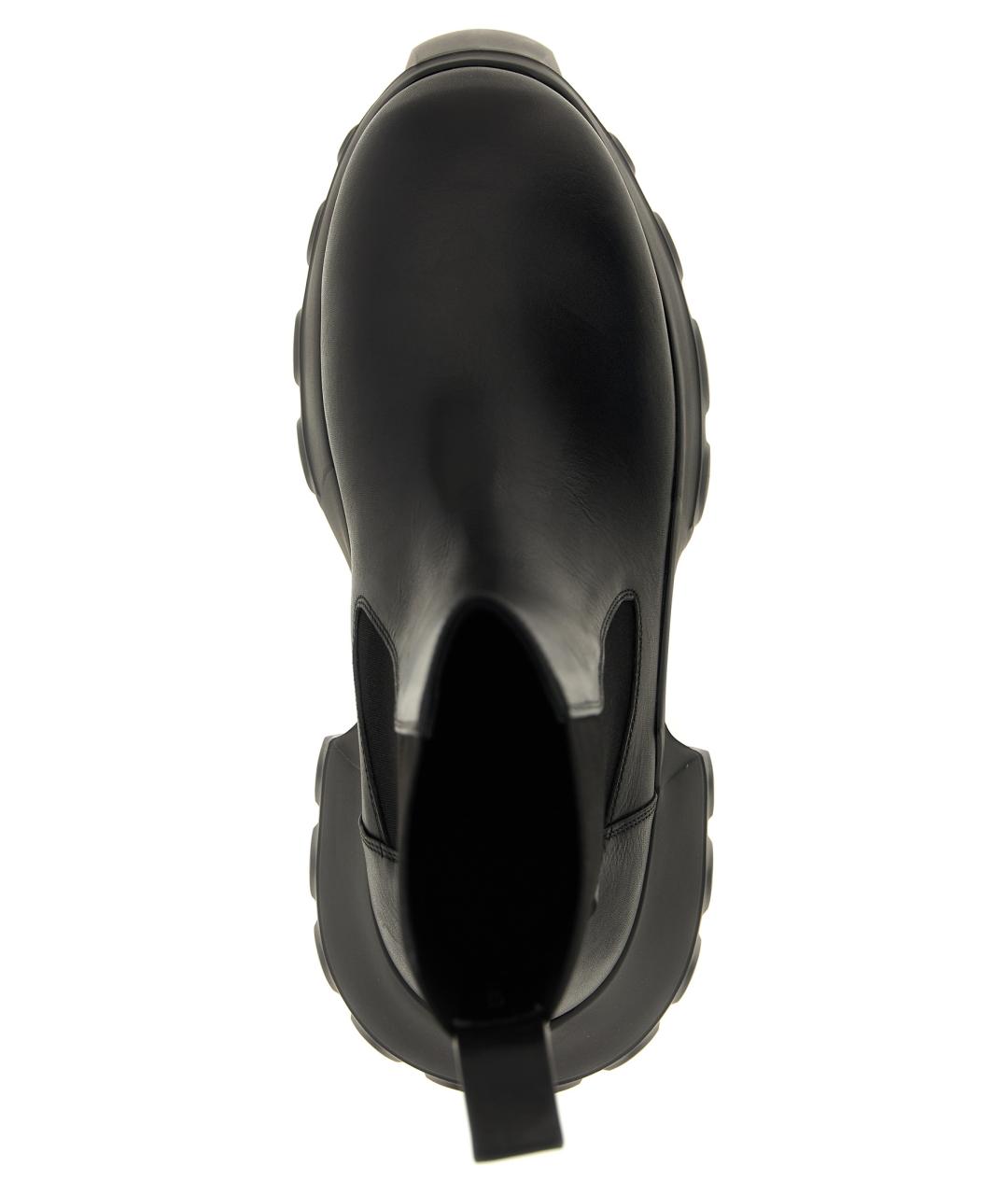 RICK OWENS Черные кожаные высокие ботинки, фото 4