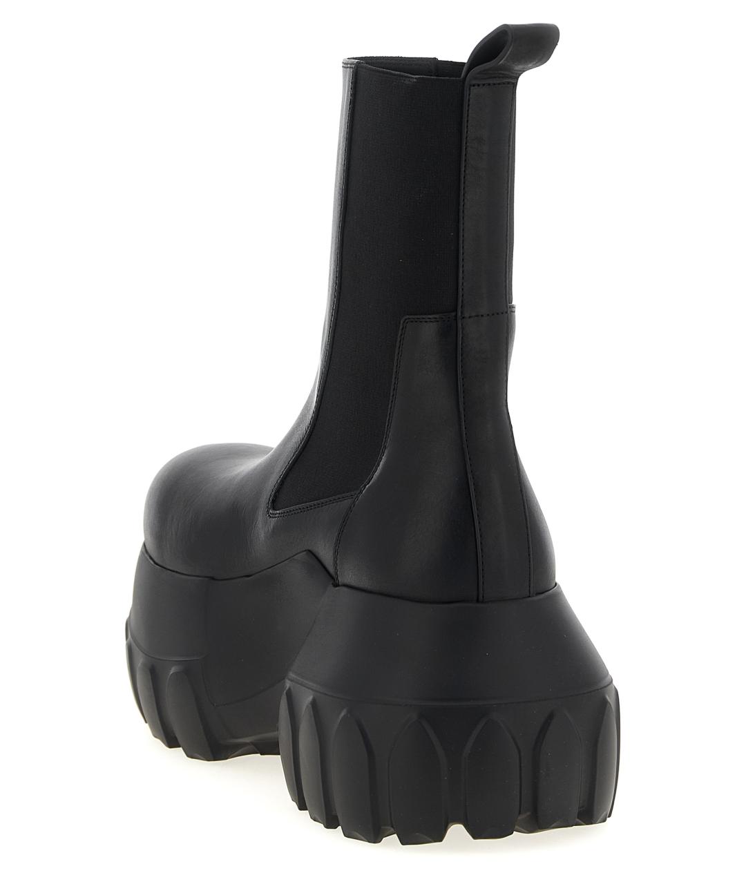 RICK OWENS Черные кожаные высокие ботинки, фото 3