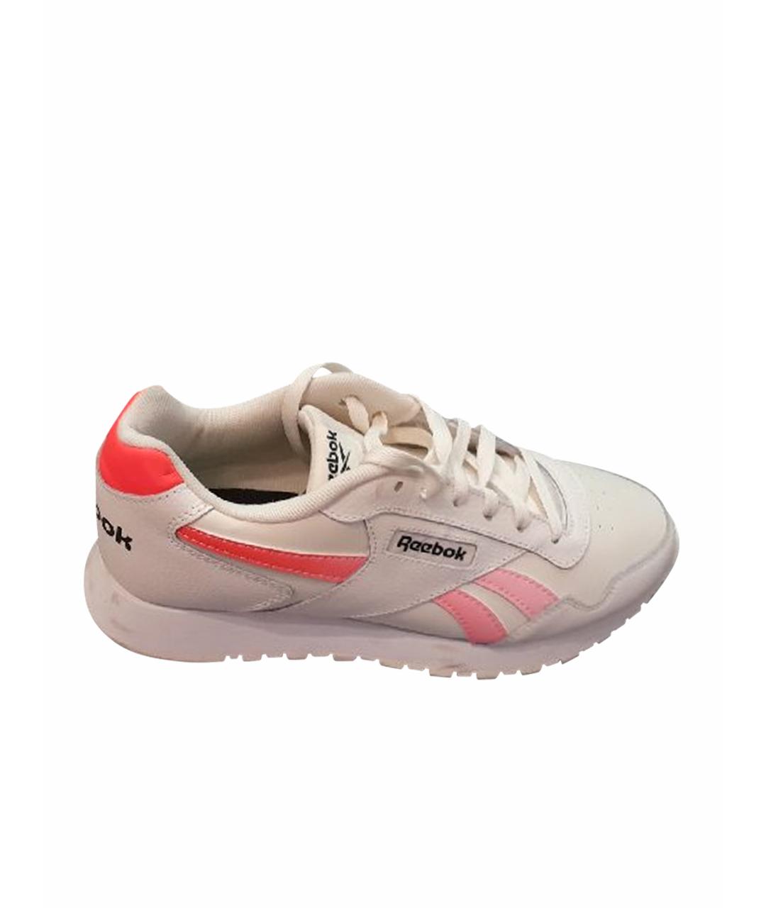 REEBOK Белые кожаные низкие кроссовки / кеды, фото 1