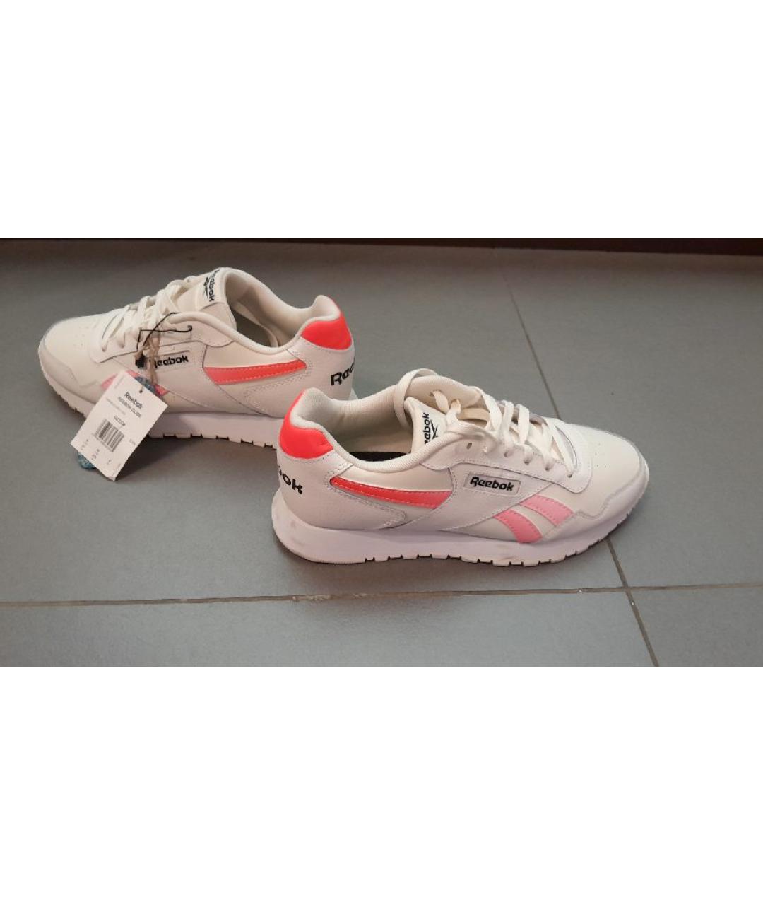 REEBOK Белые кожаные низкие кроссовки / кеды, фото 10