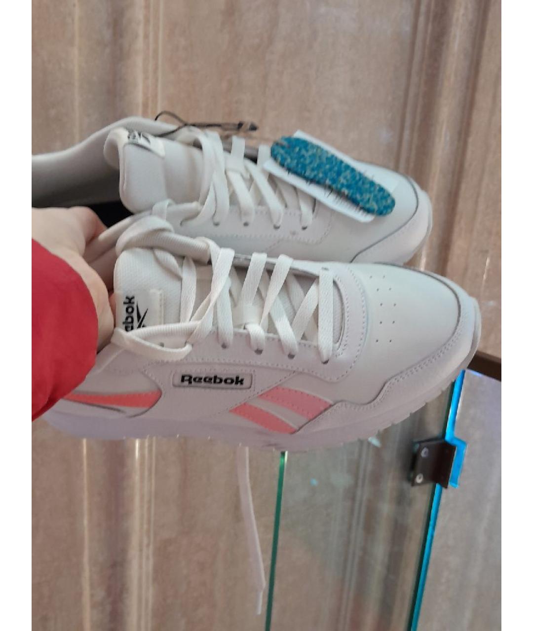 REEBOK Белые кожаные низкие кроссовки / кеды, фото 9