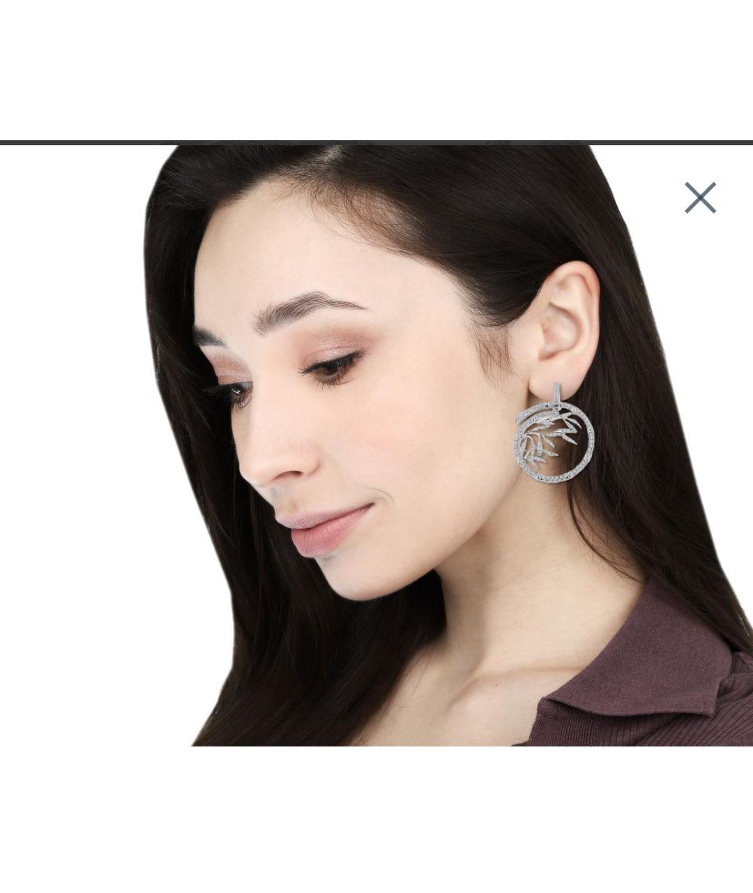 CARRERA Y CARRERA Белые серьги из белого золота, фото 5