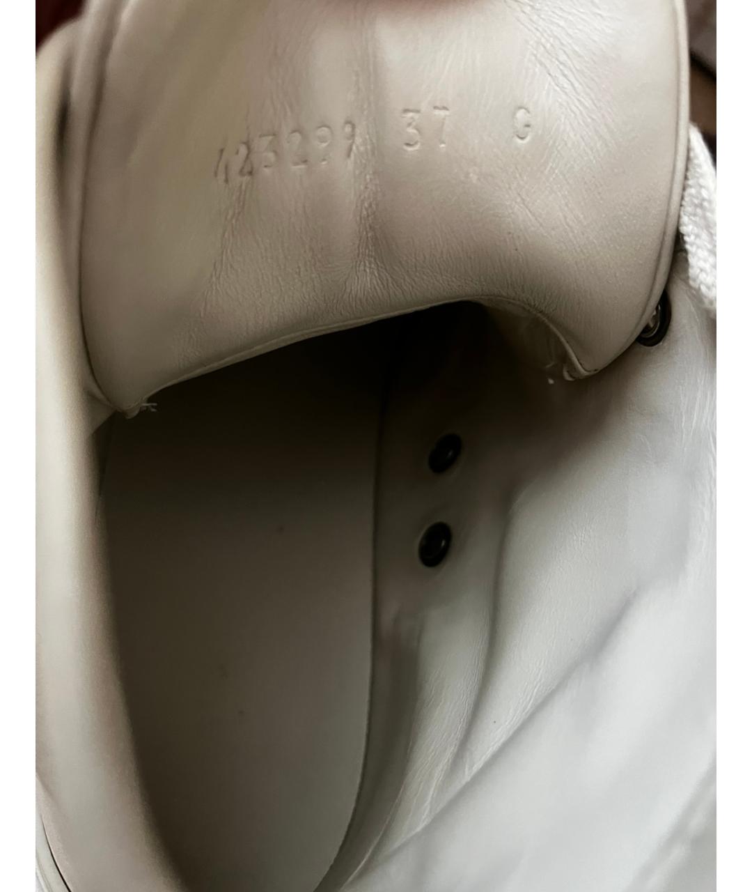 GUCCI Бежевые кожаные кеды, фото 8